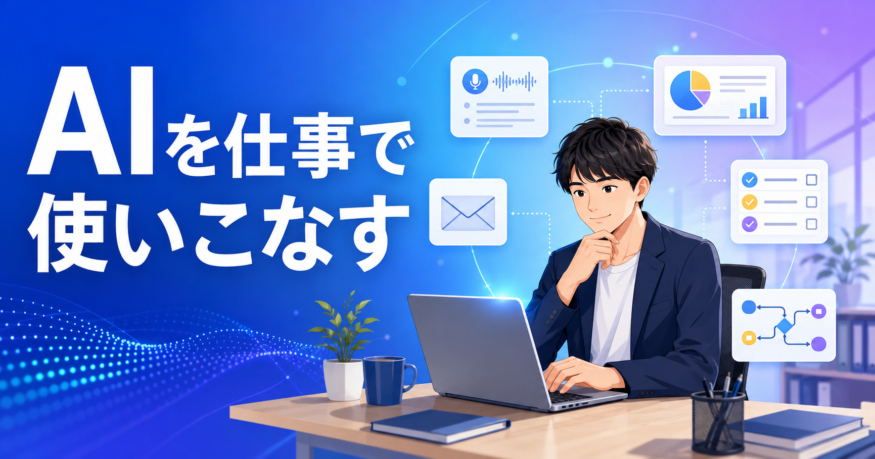 議事録・メール・資料作成・タスク管理・自動化にAIを活用する若手会社員